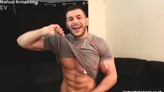 Muscular Guy Shreds Shiny Suit for Solo Finish