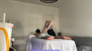 Blonde Teen Enjoys Outdoor Handjob From Asian Masseur