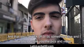 Spanish Latino Twink Takes POV Bareback at Desk