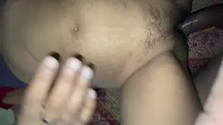Asian Wife Takes a Deep Creampie in Stockings