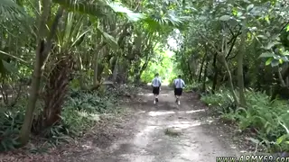Military Men Share Oral Pleasure Outdoors