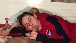 Curvy Stepsister Swallows Big Load After Deep Blowjob