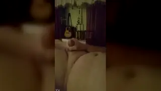 Chubby Bear Strokes Small Cock to Cumshot Finish