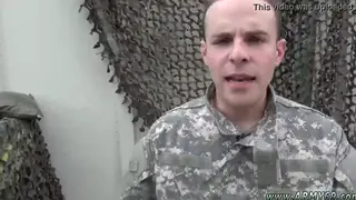 Military Buddies Share a Blowjob Outdoors