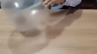 Curvy Solo Guy Plays with Condom from Gas Station