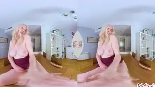 Blonde Solo Star Teases Tight Pussy With Toys