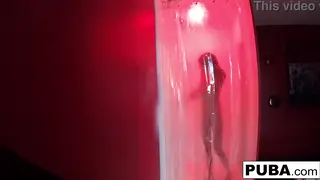 Petite Brunette Teen Masturbates Under Warm Shower