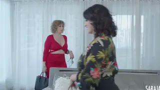 Blonde MILFs Share Interracial Toy Play