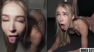 Petite Teen Takes Rough Anal and Creampie in Bedroom