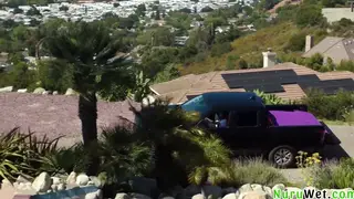 Curvy Masseuse Delivers Outdoor Passion in Truck