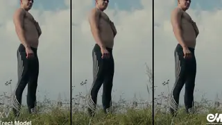 Tattooed Muscular Teen Shows Off Physique During Outdoor Workout