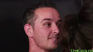 British Femdom Duo Controls Submissive Man with Handjob