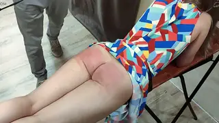 Blonde Wife Endures Hard Spanking Under Bondage