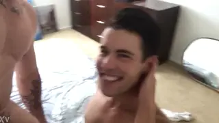 Mature Daddy Takes Deepthroat from Hung Twink