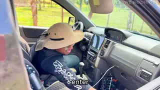 Tattooed Latina MILF Sucks and Jerks Cock in Car POV