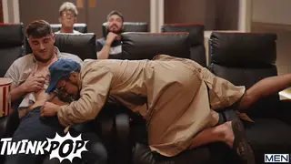 Muscular Hunks Engage in Raw Bareback Threesome