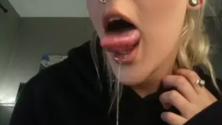 Blonde Takes Him Deep With a Long Tongue Tease