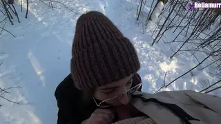 POV Walk With Stepsister Ends in Outdoor Doggystyle Fuck