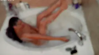 Asian Guy Enjoys a Solo Bath with Foot Focus