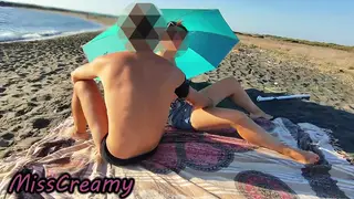 European Teacher Gives Public Blowjob on Nudist Beach