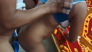 Pregnant Indian Teen in Uniform Rides Her Boyfriend Hard