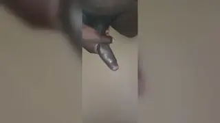 Ebony Teen Strokes His Cock in POV Handjob Session