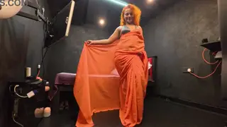 Curvy Indian Wife Models Sarees Before First Anal
