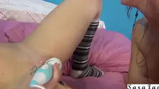 Busty Lesbians in Lingerie Share Oral and Doggystyle