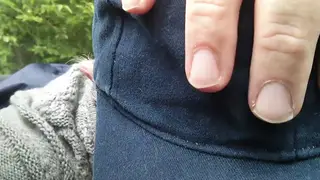 European Babe Gives Deepthroat Blowjob in Car