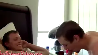 Muscular Stud Takes Facial After Blowjob