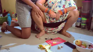 Stepmom Seduces on a Goa Kitchen Getaway
