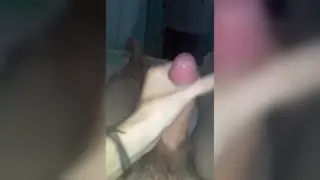 Slender Teen Works His Big Dick to a Messy Climax