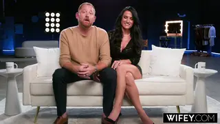 Busty MILF Rides Her Lover While Her Husband Watches