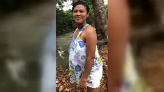 Curvy Latina Wife Cheats with Outdoor Toy Play