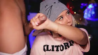 Blonde Latina Camgirl Handles Two Cocks Live