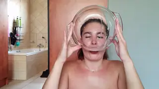 Ebony Soloist Gags on a Dildo Until Spit Flows