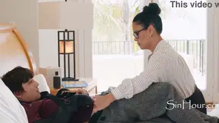Voluptuous Latina Teacher Rides Student on Desk