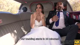 Tattooed European Bride Cheats in Car While Husband Watches