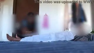 Masseuse Gives Handjob Until Client Gets Caught Finishing