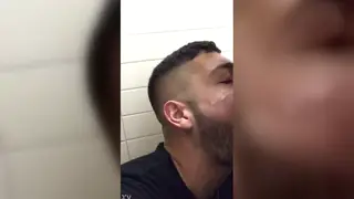 Eager Bottom Takes Rough Throat Fuck and Facial
