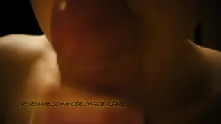 Brunette Girlfriend Gives POV Blowjob and Swallows
