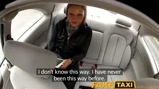 Blonde Passenger Gets Fucked in the Backseat with Panties at Her Feet