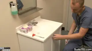 Doctor Inspects Patient's Ass Before a Blowjob