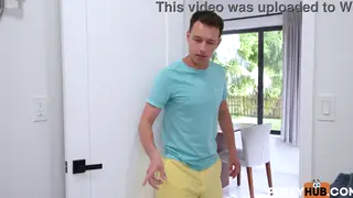 Petite Stepmom Gives POV Blowjob in Stuck Scenario
