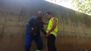 Construction Crew Sneaks a Quick Intense Fuck Behind the Site