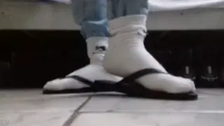 Brazilian Fetishist Worships Feet in Sandals and Socks