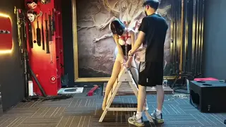 Petite Asian Sub Endures Suspension Bondage and Spanking