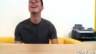 Slender Guy Swallows a Thick Shaft Before Taking It Deep Inside