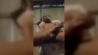 Black Twink Strokes Big Cock to Explosive Cumshot