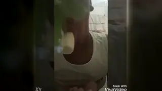 Ebony Latino Sucks Banana Before Blowjob Show